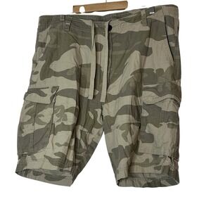CSG Cargo Shorts Mens Size 40 Ripstop‎ Camouflage Drawstring Sports Camping